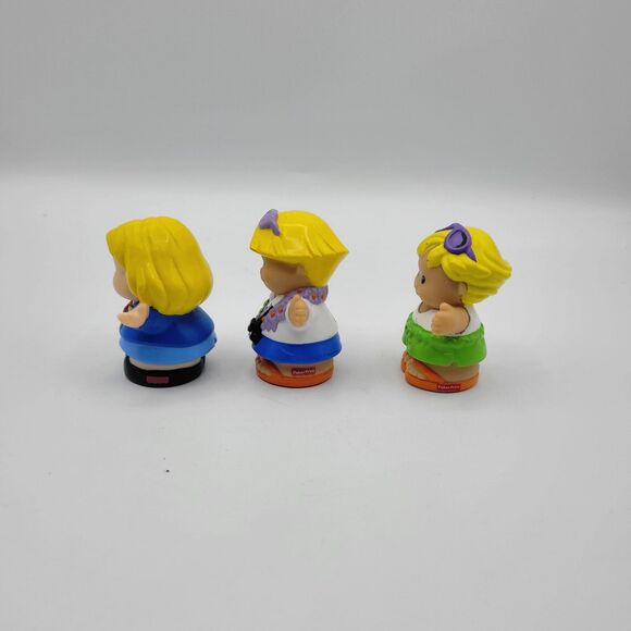 90s Fisher Price Little People Lot 3 Anita Girl Eddie Hawaiian Tourist Swimmer - Picture 2 of 4